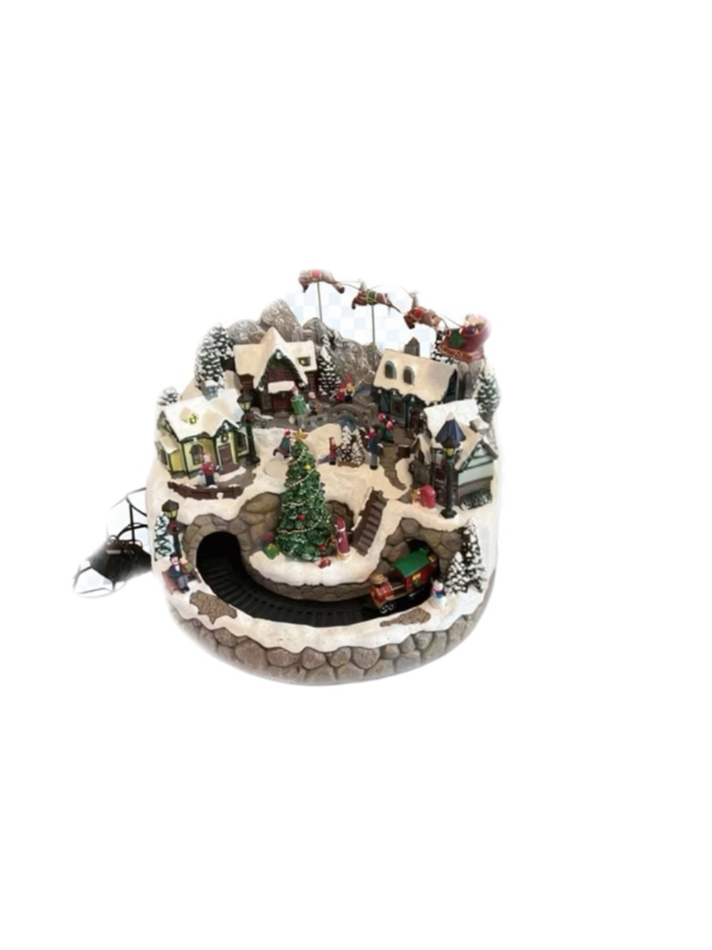 Christmas Snow Village Trains w/Lights & Music